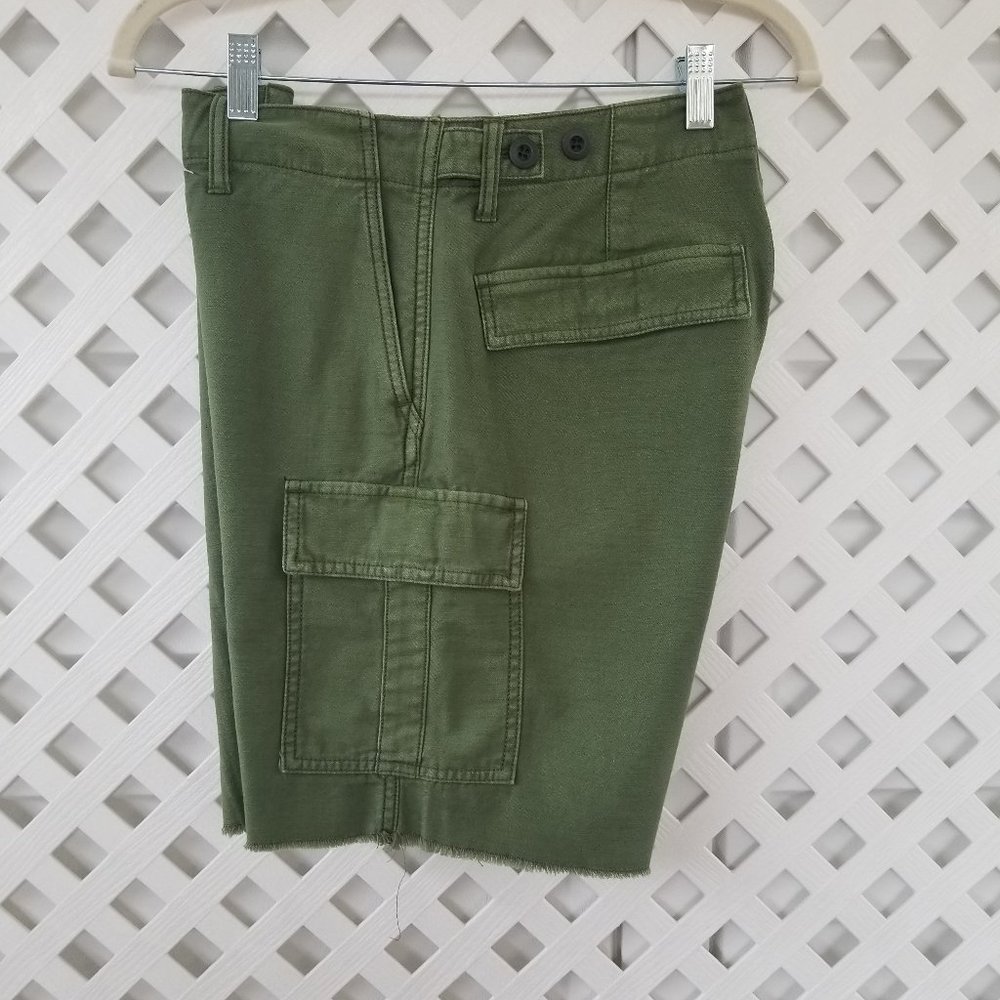 NWT Madewell High Waist Army Green Cargo Shorts 26